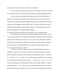 Albert Camus L Etranger Commentaire