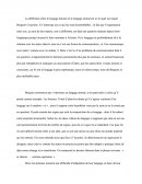 Commentaire Bergson Le Langage