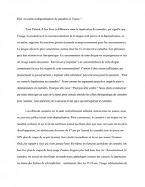 Dissertation legalisation cannabis
