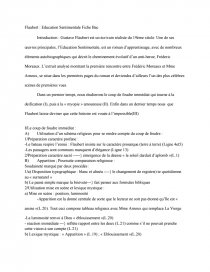 Flaubert Education Sentimentale Fiche Bac Analyse Sectorielle