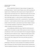 Origine Des Langues Et Du Langage