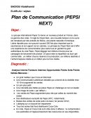 Plan de Communication (PEPSI NEXT)