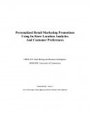 Personalized retail marketing using in store location