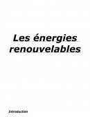 Énergies renouvelables et problématique