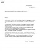 Lettre de motivation pour stage AMP (140h)