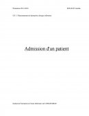 Admission d'un patient