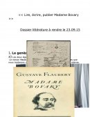 Lire, écrire, publier Madame Bovary