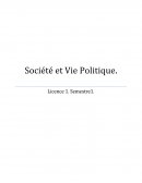 Cours L1: Société et vie politique