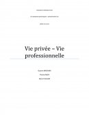 Vie privée - Vie professionnelle