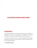 La formation professionnelle initiale