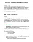 Sociologie et psychologie
