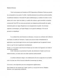 Lettre De Motivation Pour Bts Alternance Nrc