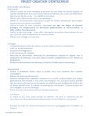 Projet création d'entreprise