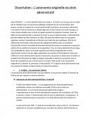 Autonomie originelle du droit administratif