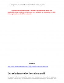 les relations collectives au travail
