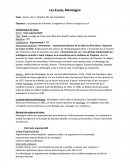 Fiche synthes des lectures analytiques montaigne premiere