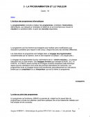 Programmation et tableur
