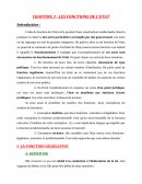 Les fonctions de l'Etat cas