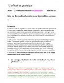 La recherche médicale en génétique doit-elle se faire sur des modèles humains ou sur des modèles animaux ?