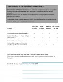 Exemple de questionnaire d'entreprise