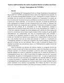 Etude et uniformisation des modes de gestion foncière en milieu rural dans les pays francophones de l’UEMOA.