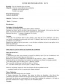 Fiche de préparation EPS