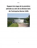 Rapport de stage de la première période au sein de la division bois de l’entreprise Berner SARL