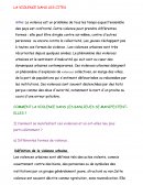 La violence dans les cités cas