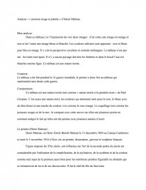 Les Poissons Rouges D Henri Matisse Dissertation Kenza2406 Les Poissons Rouges D Henri Matisse Dissertation Kenza2406