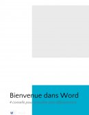 Bienvenue dans Word