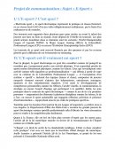 Projet de communication : Sujet « E-Sport »