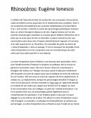 Commentaire Rhinocéros Ionesco cas