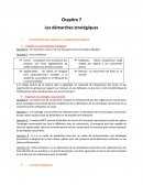 Les démarches stratégiques