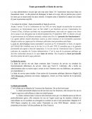 Faute personnelle et faute de service