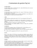 Commentaire de gestion Sup’air