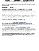 Cours de droit constitutionnel - licence droit 1er année