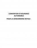 CONVENTION D’ASSURANCE AUTOMOBILE POUR LA GENDARMERIE ROYALE