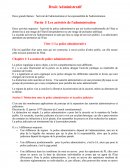 L'activité de l'administration et la responsabilité de l'administration.