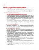 Les échanges transmembranaires