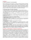 Le commerce international : Sa nouvelle géographie