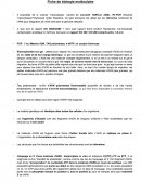 Fiche de Biologie Moléculaire (rappels)