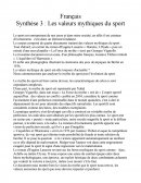 Les valeurs mythiques du sport