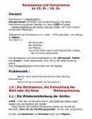 Renaissance und Humanismus