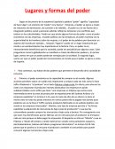 Intro et conclusion lieux et forme de pouvoir ESPAGNOL