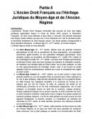 L'Ancien Droit Français ou l'Héritage Juridique du Moyen-âge et de l'Ancien Régime