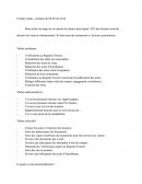Compte rendu – semaine du 08 février 2014