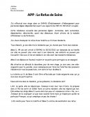 APP : Le Refus de Soins
