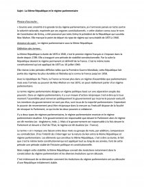 La Iiieme Republique Et Le Regime Parlementaire Cours Camsmart