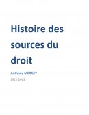 Histoire des sources du droit cas