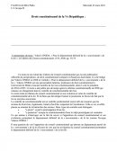 Droit constitutionnel de la Ve République